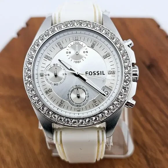 Fossil | Accessories | Fossil Womens Silver Tone Bling Watch 